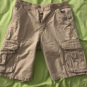 Khaki cargo shorts